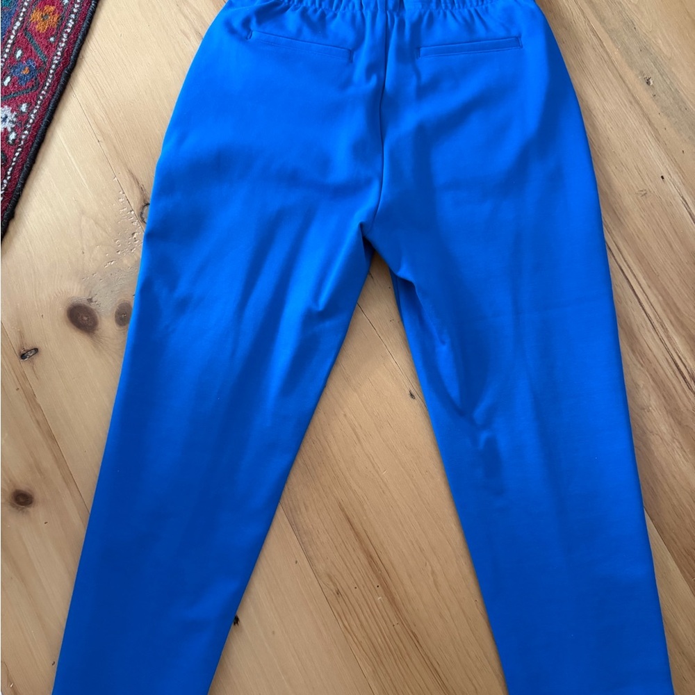 Everlane Electric Blue Tailored Elastic-Waist Dress Pants - Picture 3 of 11